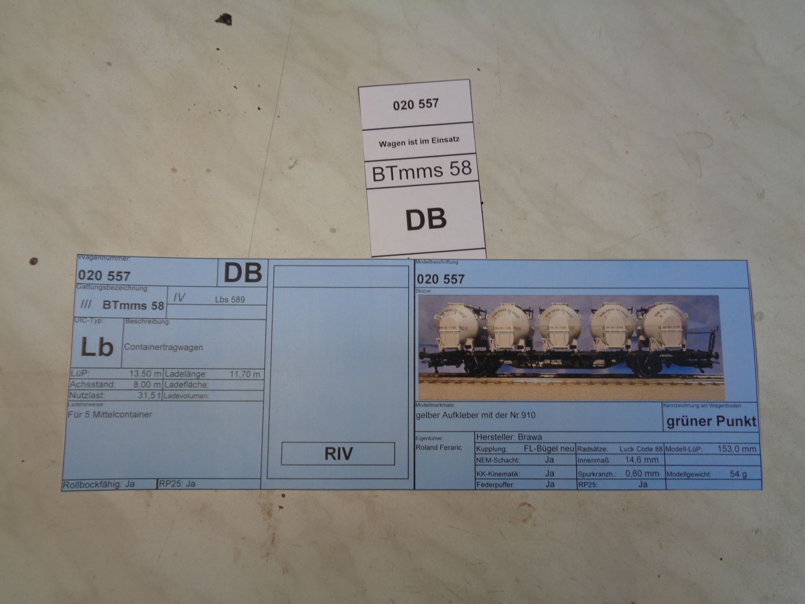 Beh�ltertragwagen BTmms 58