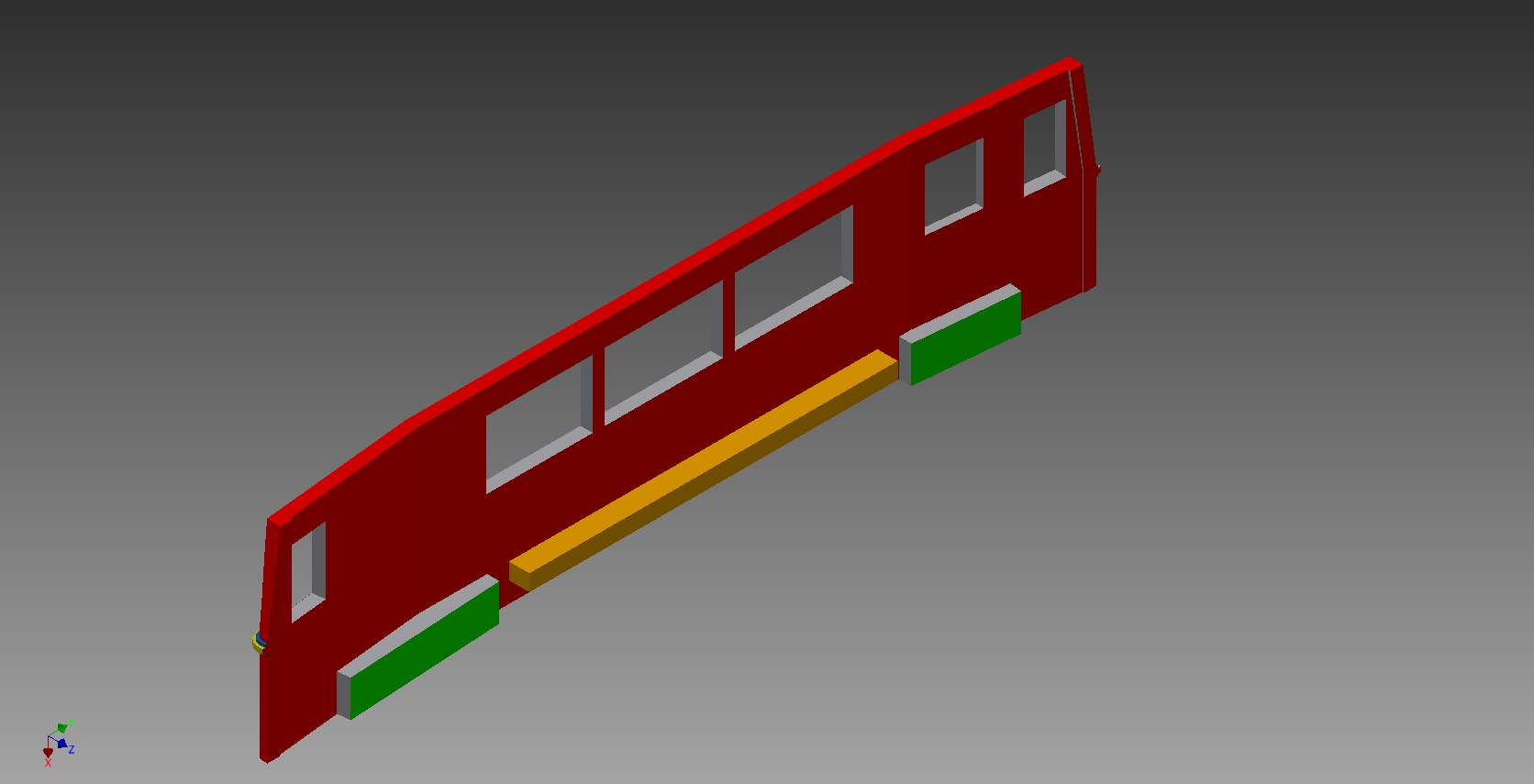 Die Innenseite der Seitenteile des VB 400