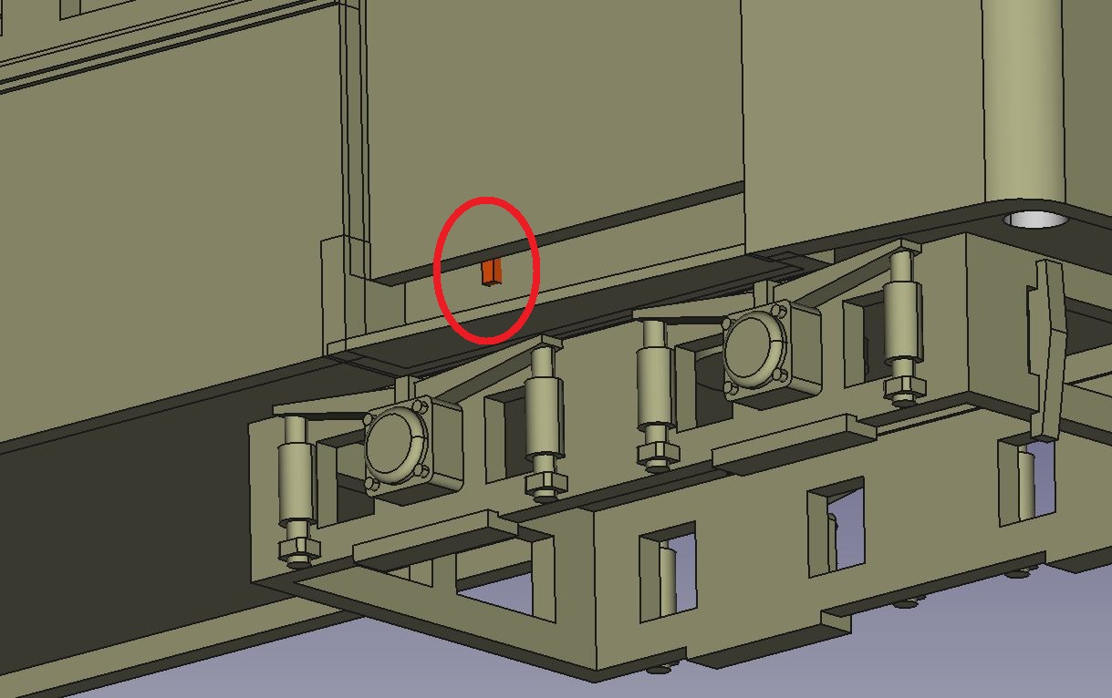 orange Ecke am Geh�use