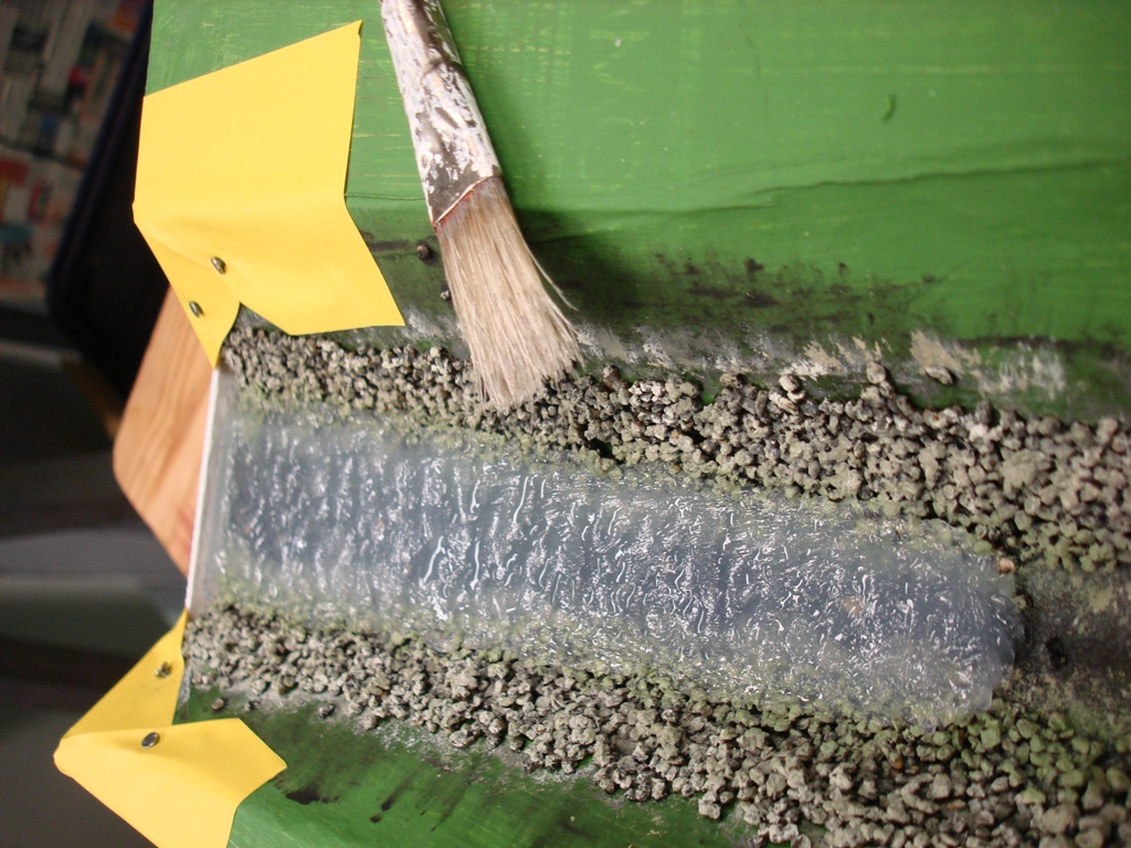 Borstenpinsel und Prilwasser 