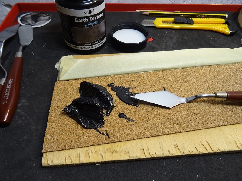 Vallejo Earth Texture Lava Negra-Asfalto Test